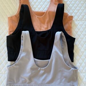 Bad Birdie Sports Bras - Black, Peach, and Gray
